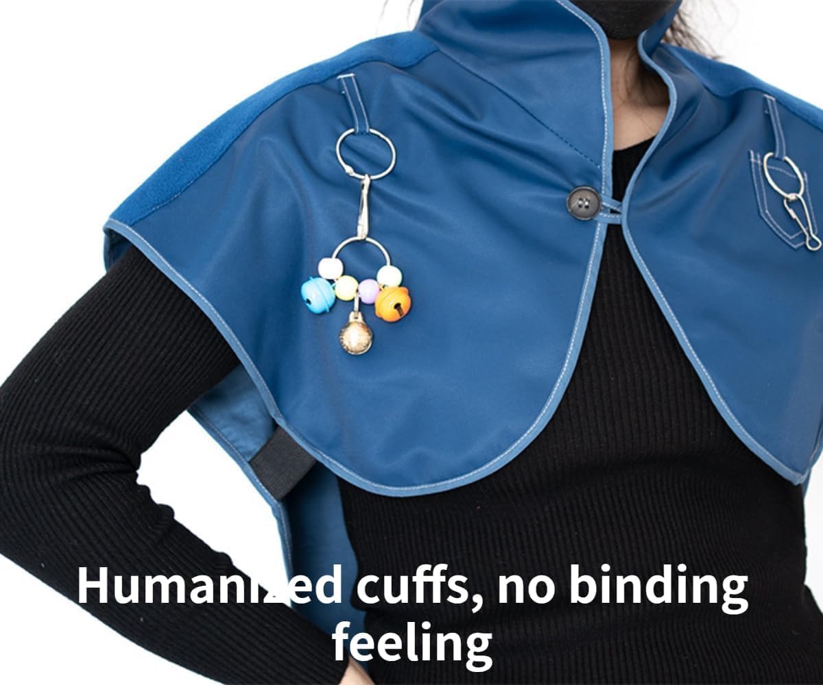 Bird Stand Shoulder Neck Poop Protector Anti-Scratch Arm Guard Set Anti-Bite Shoulder Pad Diaper Shawl for Parrot Macaw African Budgies Parakeet Agapornis Fischeri Cockatiel (L,Green)