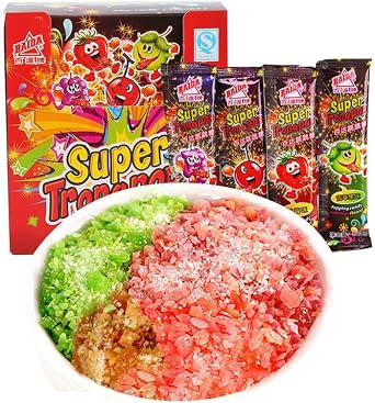 Jumping Candy Pop Pop Candy Candy Fruit Flavor Makes a Sound When Put in the Mouth Can Also Be Used on Fruit and Pudding Individually Wrapped Assorted Chinese Snacks Candy Sweets 130g*2 Boxes