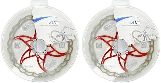 ASHIMA-LTD Ai2 ARO-09 Rotor de freno de disco más ligero 180mm 104g, 2 unidades, rojo, AS2371