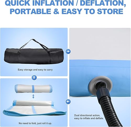 Miniatura 134 de FBSPORT - Colchonetas inflables de entrenamiento de 4 u 8 pulgadas de grosor, pistas de gimnasia para uso en el hogar, animadoras, yoga