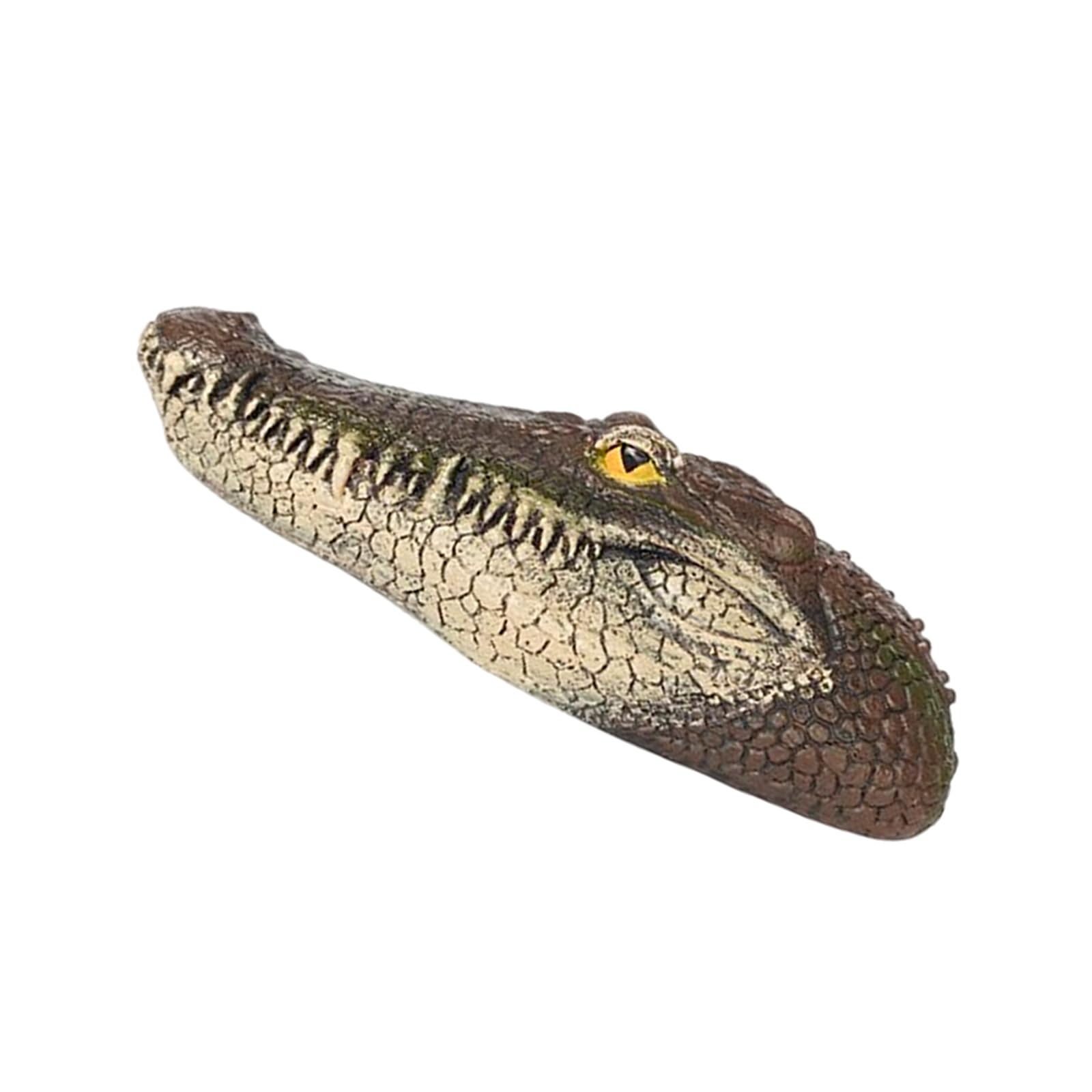 Kaeltsyn Floating Gharial Sculpture Simulated Pond Statue for Garden Pond Backyard Head Deck