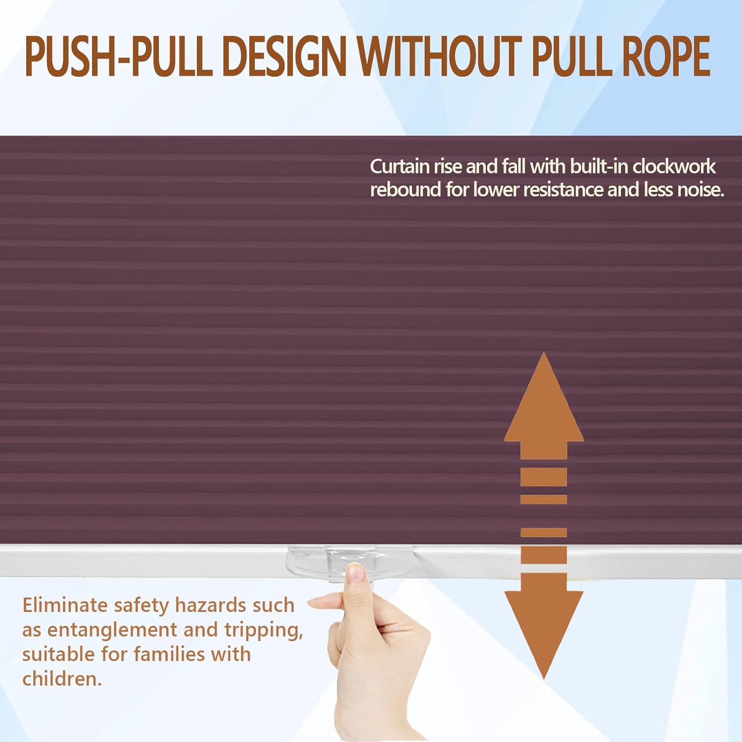 Custom Blackout Cellular Window Shades Cordless Blinds Honeycomb Blinds for Windows, Window Shades Thermal for Home, Room Darkening Cellular Door Blinds for Kitchen Easy to Install(Size:16"W*48"H,Colo