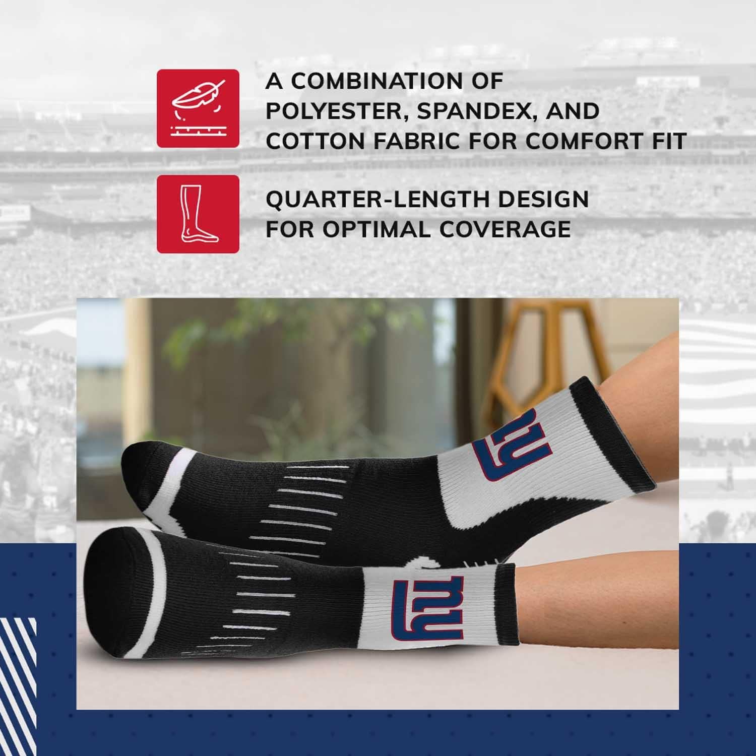For Bare Feet NFL Youth Performance Quarter Length Socks - Our high-performance socks provide superior comfort for active
