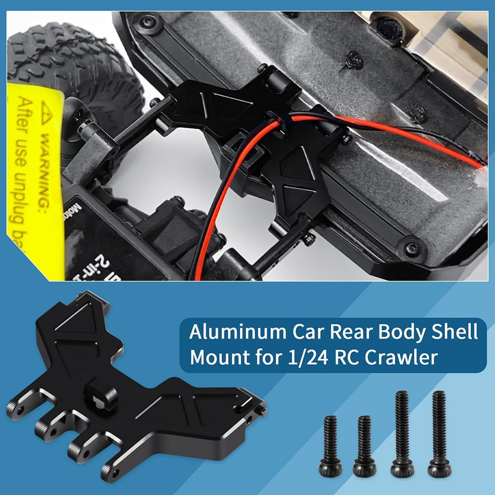 MOHERO CNC RC Front Bumper Mount & Rear Shell Mount for SCX24 GX470 1/24 RC Crawler Car Upgrade Parts