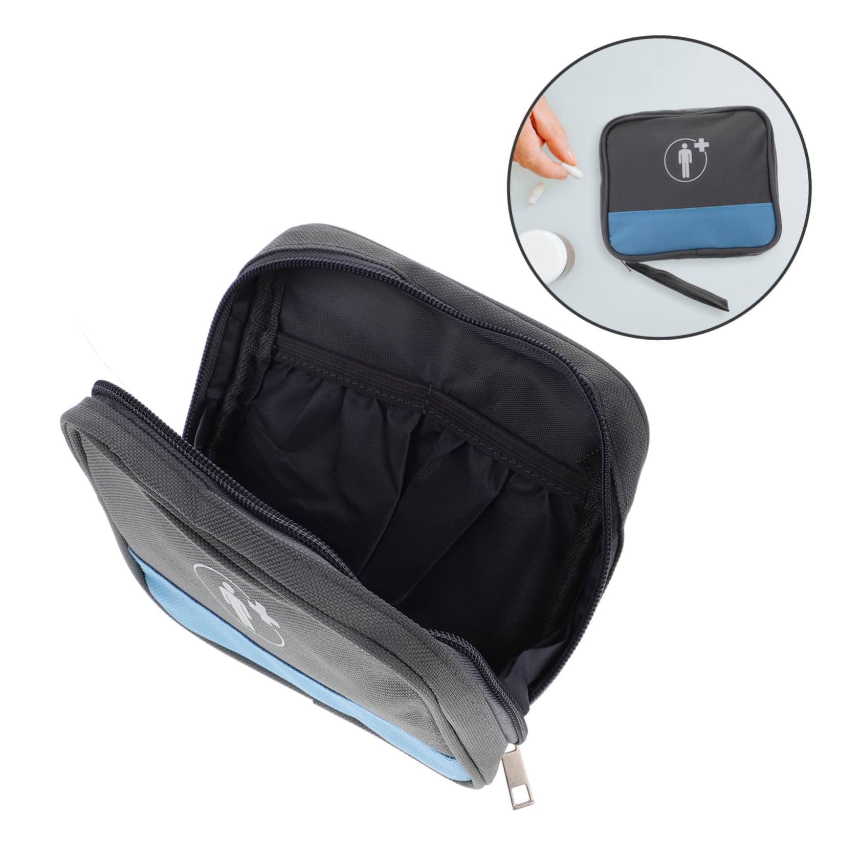 Gatuida 5pezzi Borsa Medica Portatile Piccola Con Zip Per Viaggi Escursioni e Uso Quotidiano Compartimenti Separati Per Medicinali Resistente All e Maneggevole