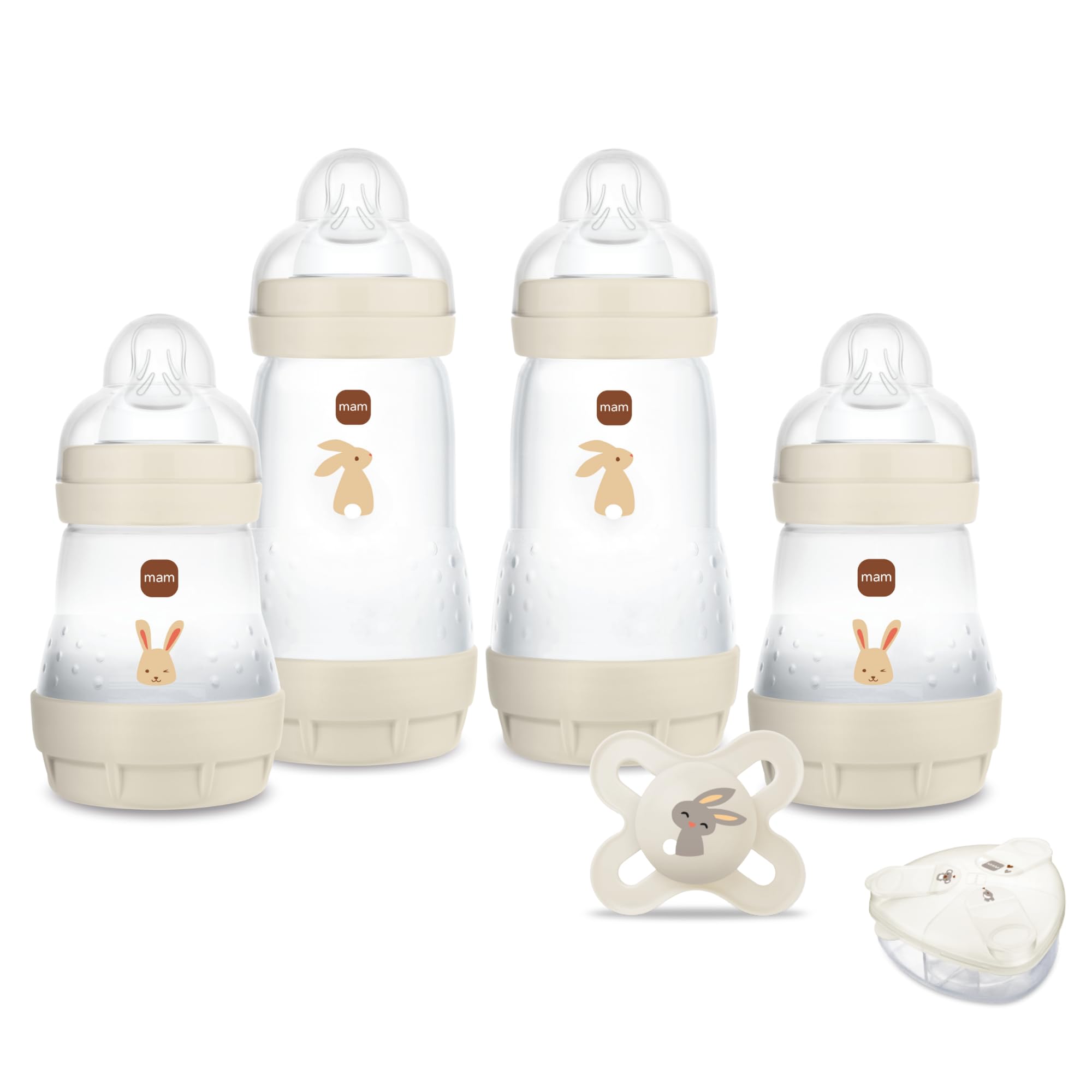 MAM Coffret Naissance - 4 Biberons + 1 Sucette + 1 Boite Doseuse