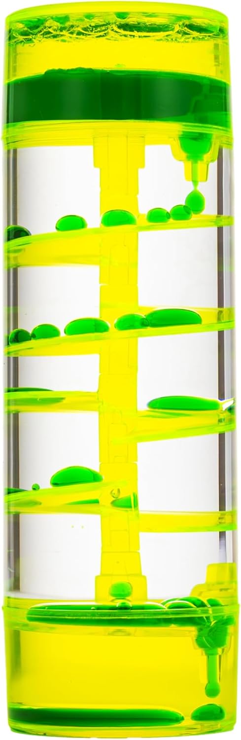 Sensory Spiral Liquid Motion Timer – 4 Colour Options – Calming Bubble Timer Sensory Toy – Colourful Water Timer Sensory Tool for Autism, ADHD, SPD