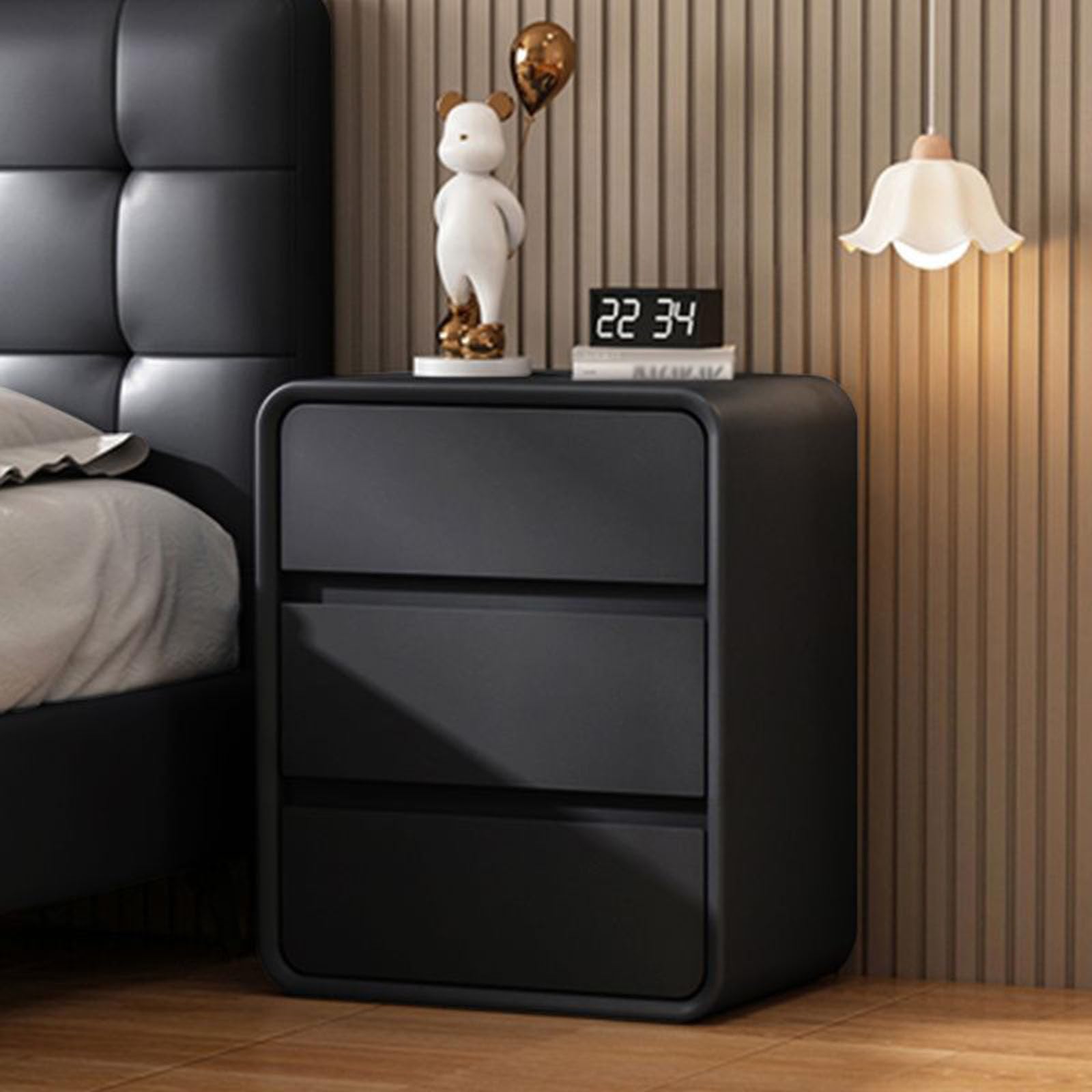 Comodini Camera Da Letto Comodini Set 2 Pezzi Comodini VASAGLE Set Di 2 - Bianco Neve Con Cassetto E Scomparto Aperto, Gambe In Legno Per Camera Da Letto Mobili Camera Da Letto