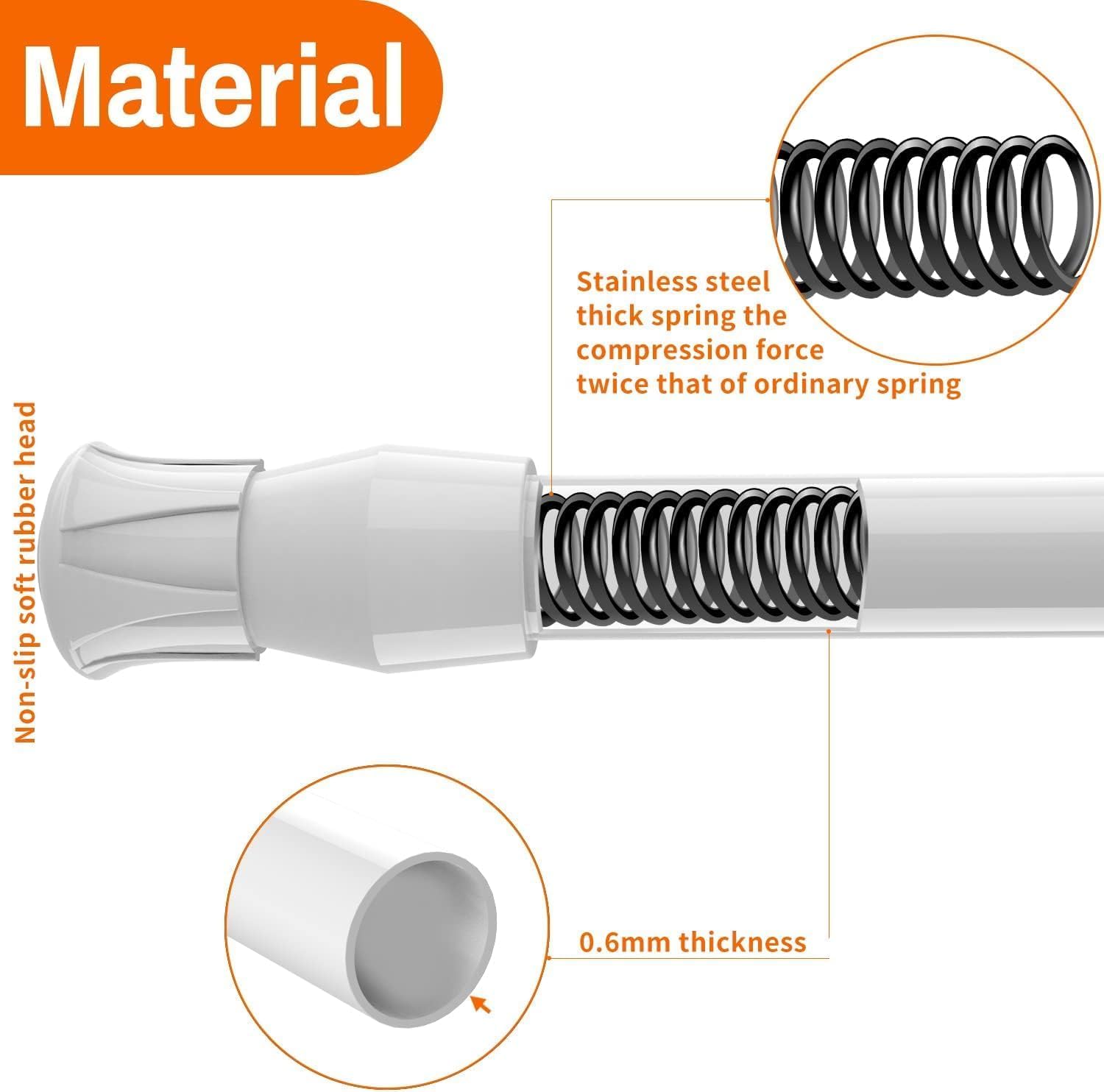 6PCS 28-48" Curtain Rods + 1PCS 41-77" Room Divider