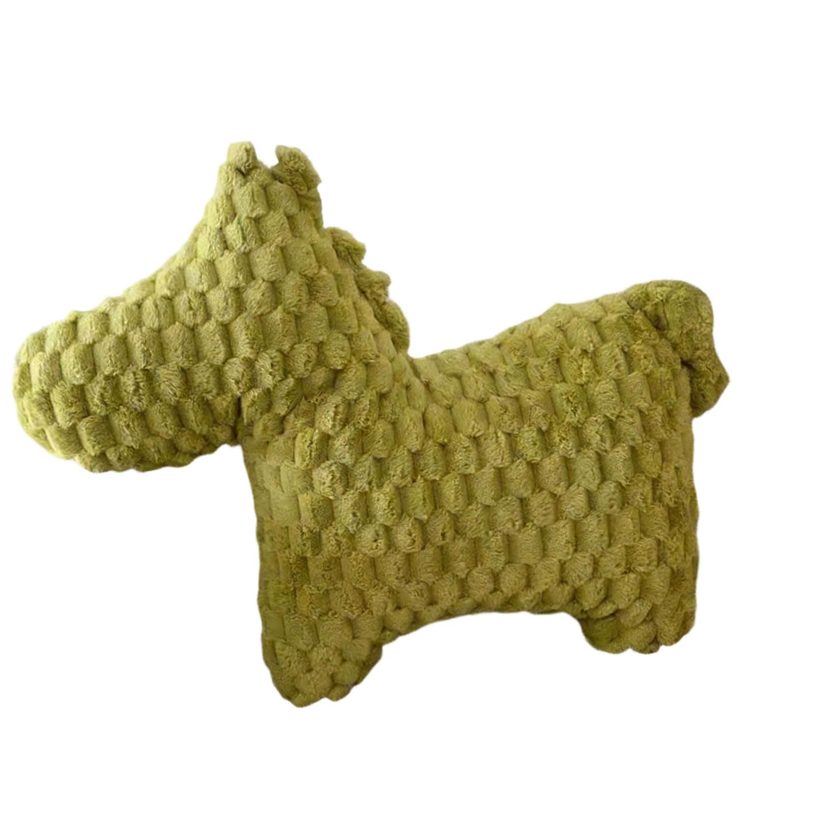 Elnwnnkc Green Horse Year Animal Cushion Horse Shape Colorful Furry Throw Pillow Pp Cotton Filled Holiday Gifting And Room Decors Back Pillow