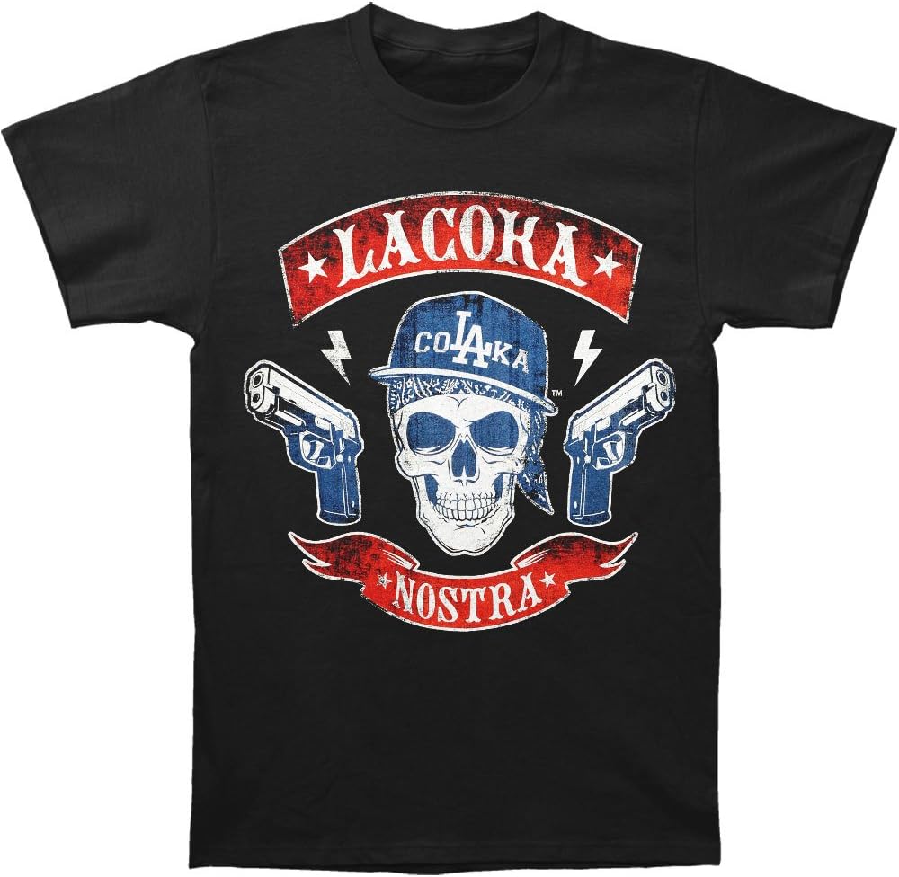 La Coka Nostra Men's Vintage MC T-shirt Medium Black
