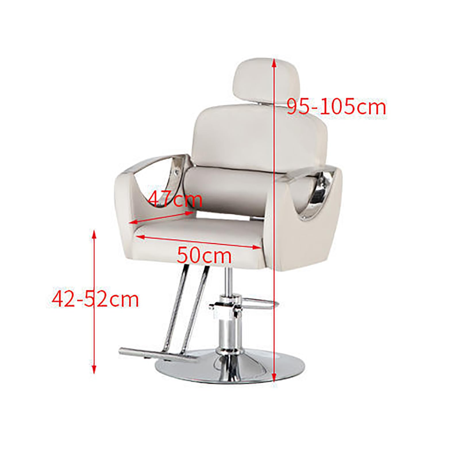 Genérico Sillón de peluquería hidráulico Profesional: sillón clásico de barbería, Altura Ajustable, diseño Giratorio, Cuero sintético, sillón reclinable para Belleza y Cortes de Pelo.