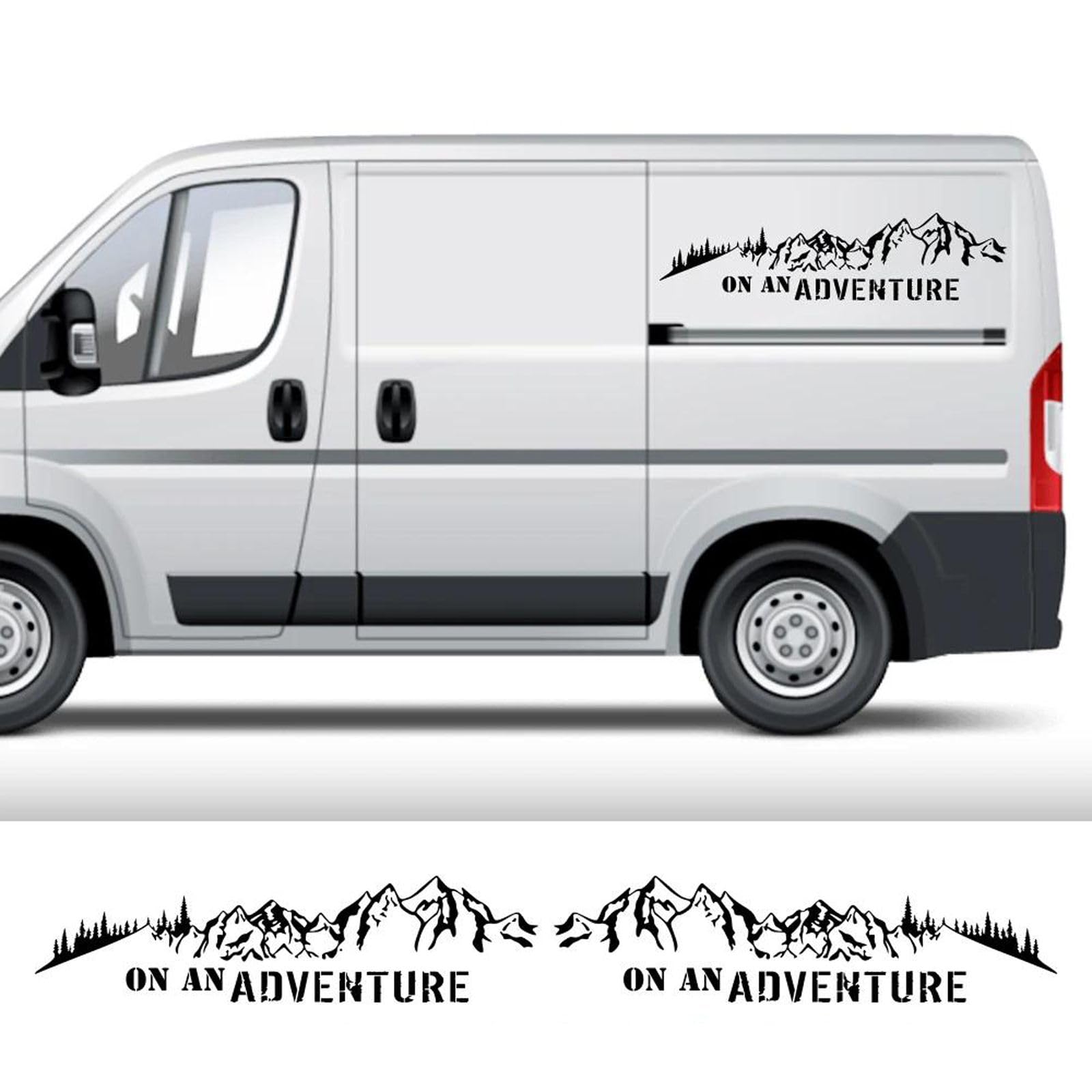 Adesivi per Auto Forest Mountain Body Adventure Decalcomanie in Vinile, Adatti per Camper, furgoni per Cavalli, roulotte, Camper, Accessori