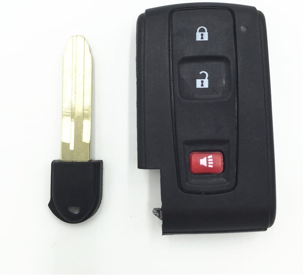 3 Buttons Keyless Remote Key Shell with Key Blade Key Shell Replacement fit for 2004-2009 TOYOTA Prius(No Chip)