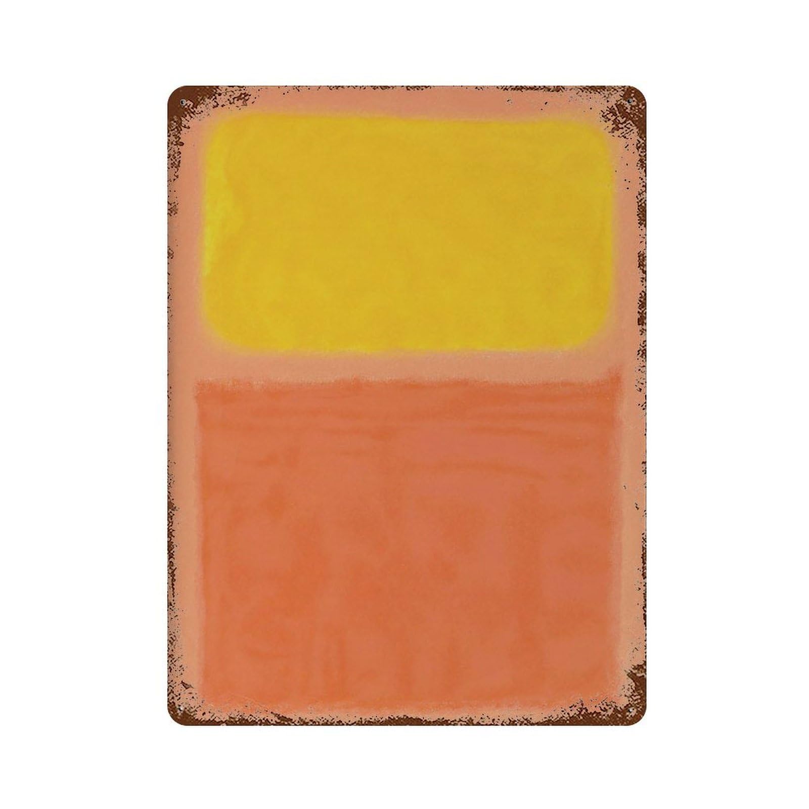 xiaoxiaoshen Mark Rothko Orange Abstract Exhibition Wall Decor Art Metal Tin Poster Modern Home Decor Art Home Bar Shop Decorations Vintage Sign 40x30cm
