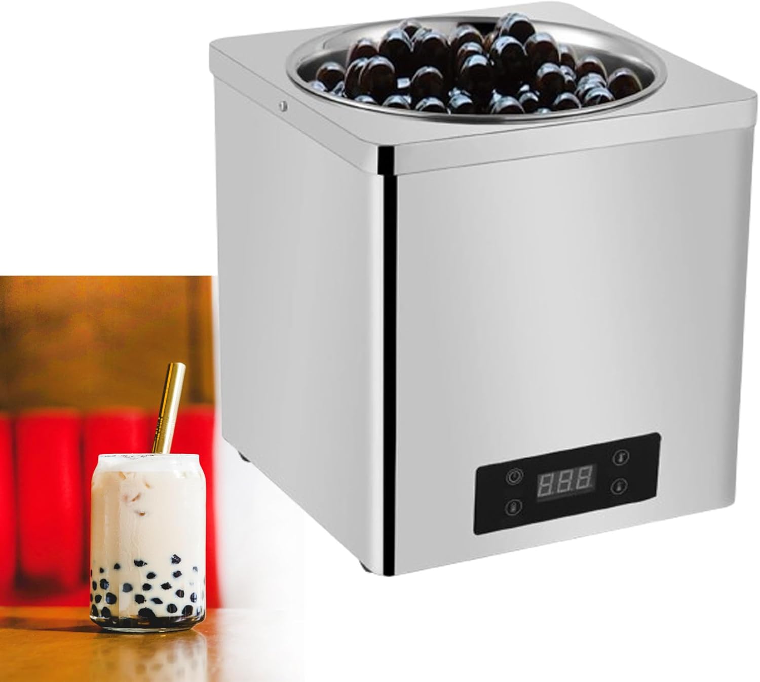 Mantenedor de Perlas, Olla Eléctrica 600W 3L para Sushi, Té, Sopas