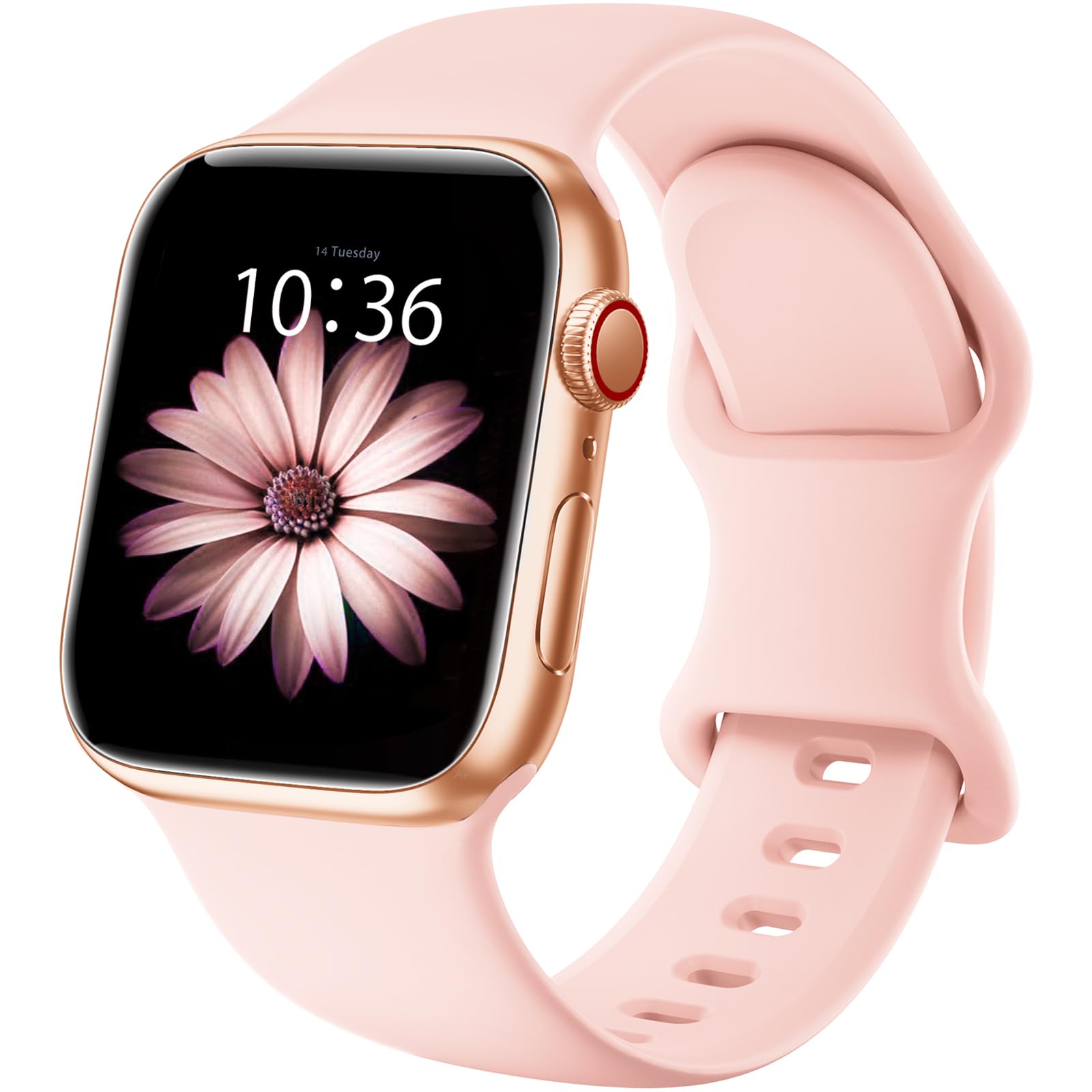 Sport Bands Compatible with Apple Watch Bands 38mm 40mm 41mm 42mm 44mm 45mm 49mm,Soft Silicone Waterproof Strap for iWatch Ultra2 Series 9 Ultra 8 7 6 5 4 3 2 1 SE Women Men