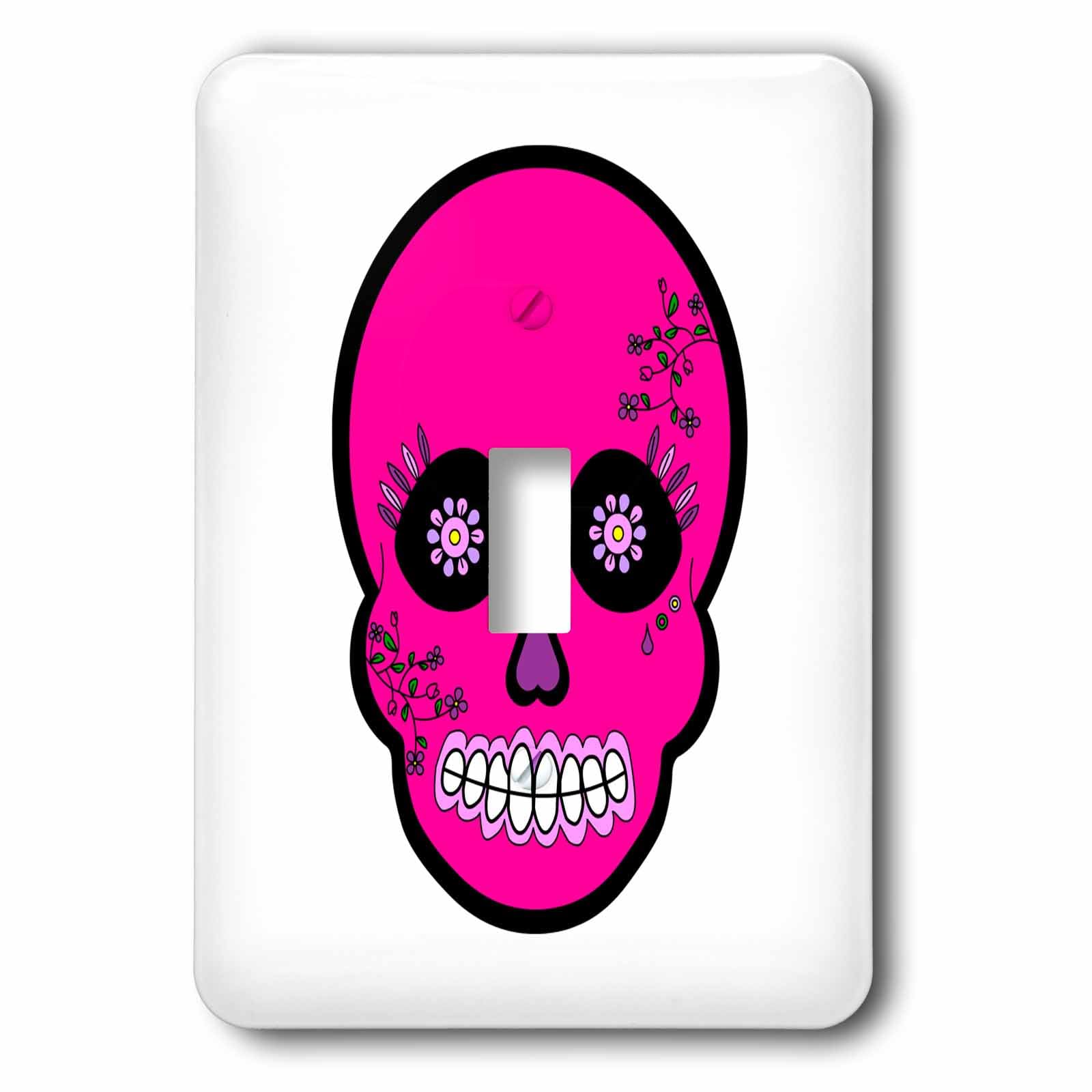 Interrupteur à baïonnette Día de Los Muertos crâne multicolore 3dRose LSP_28870_1
