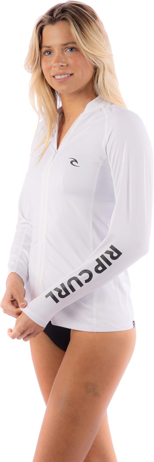 Rip Curl Womens Long Sleeve Zip-up Rashguard with UPF 50+ Sun Protection - Quick Dry, Moisture-Wicking Swim Shirt - Image 2
