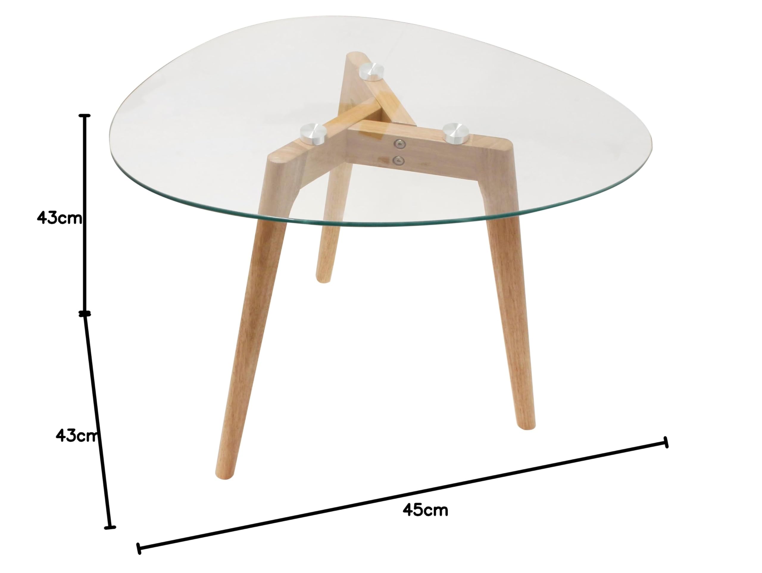HOME DECO FACTORY - HD3212 Tables Gigognes - Conçu pour Modulabilité de l'espace - Verre Trempé Transparent - Dimensions 60 x 45 x 43 cm et 50 x 38 x 40 cm | Verre trempé, tables gigognes, modulables, optimisation de l'espace, salon, faciles à entretenir,