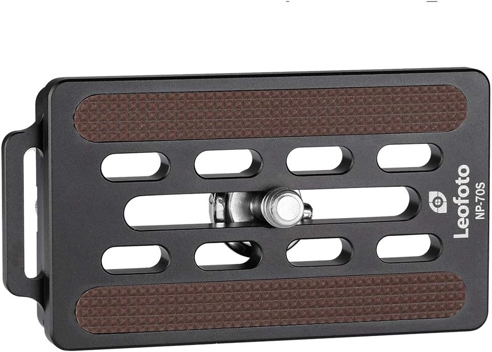 Leofoto NP-S QR Plate, 50/60/70MM Arca Plate, 1/4" Camera Screw, Safety Screw, Arca Compatible (NP-70S)