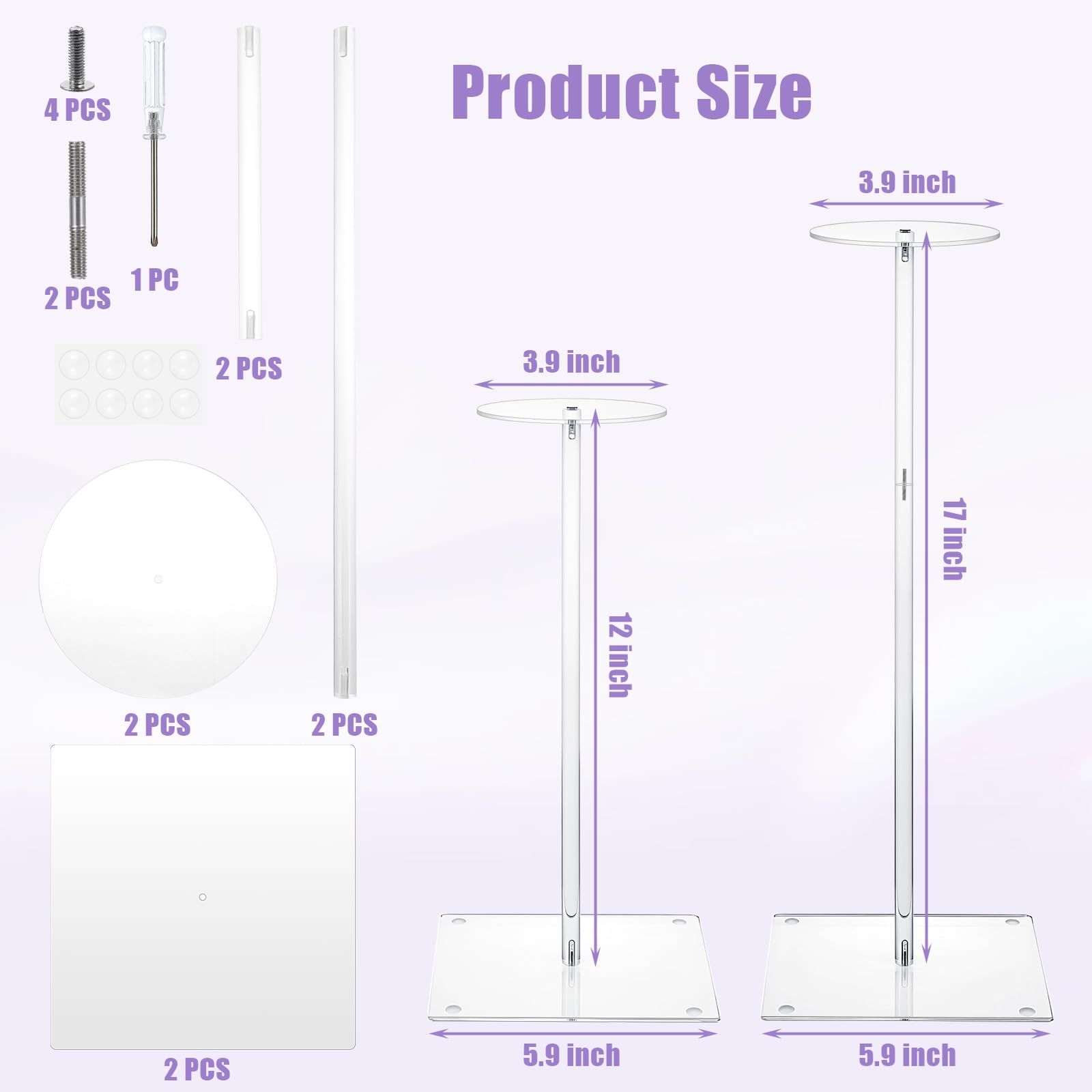 Acrylic Hat Display Stand, 2 Pcs 12