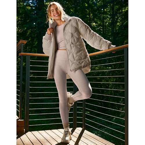 Beyond Yoga Women's 2-Way Quilted Jacket, Oat Latte, Small — view 4