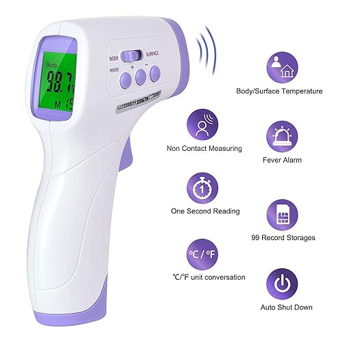 Miniatura 2 de Digital Infrared Thermometer for Adults and Kids Baby Babies Forehead Touchless Basal Thermometer No Touch Fever Instant Read Thermometers for