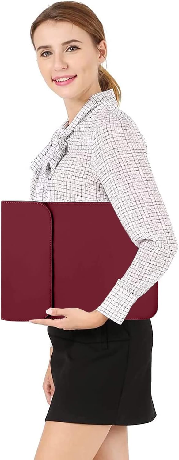 MOSISO Laptop Case 13 inch, 13 inch Laptop Sleeve Compatible with MacBook Air M4 M3 M2 M1 2025-2018 / Pro M2 M1 2025-2016, Faux Suede Leather Case with Small Bag, Wine Red - Image 6