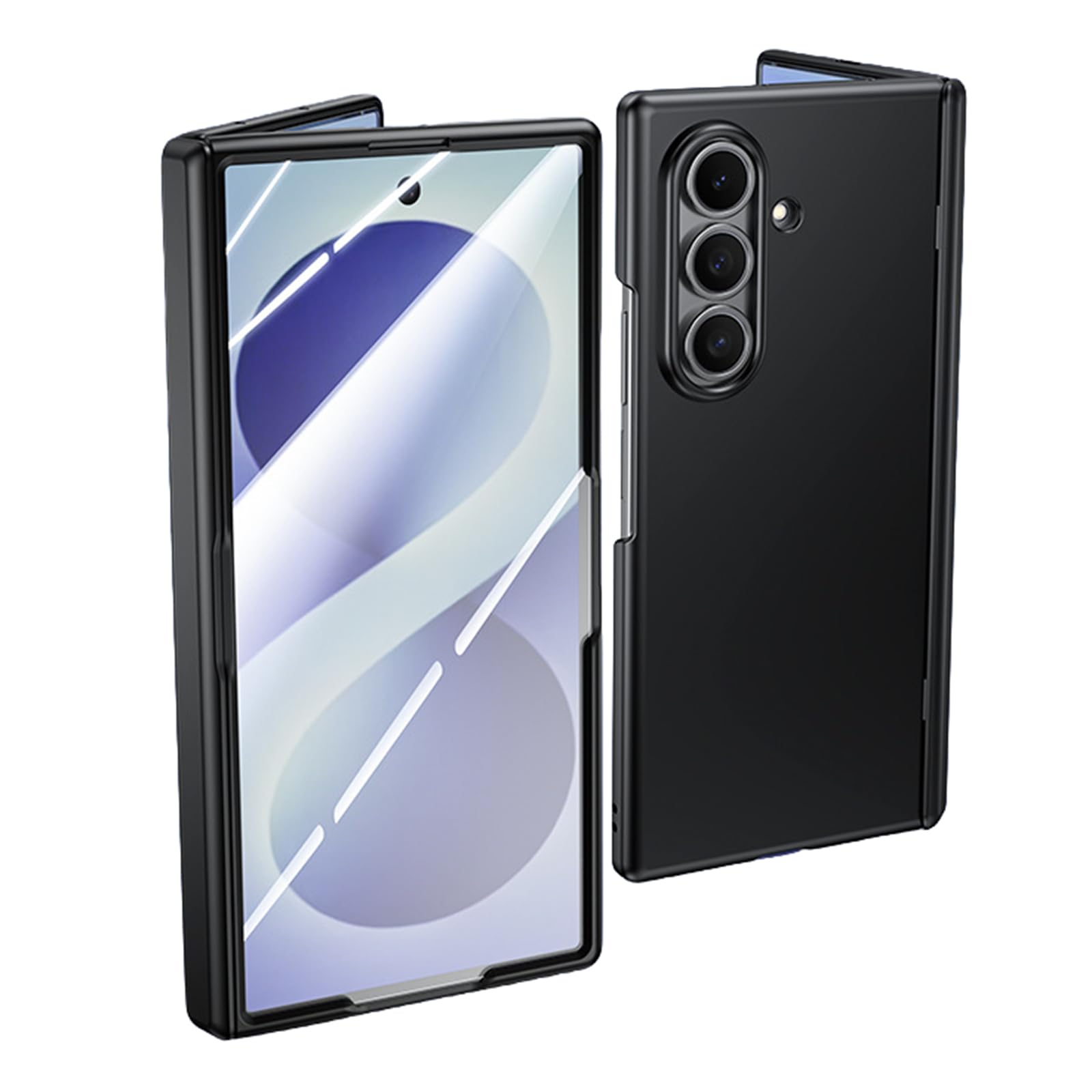 MFAOSHI Slim Case for Samsung Galaxy Z Fold 8 Ultra, Tempered Glass Screen Hinge Protection Case All-inclusive Frosted Phone Cover