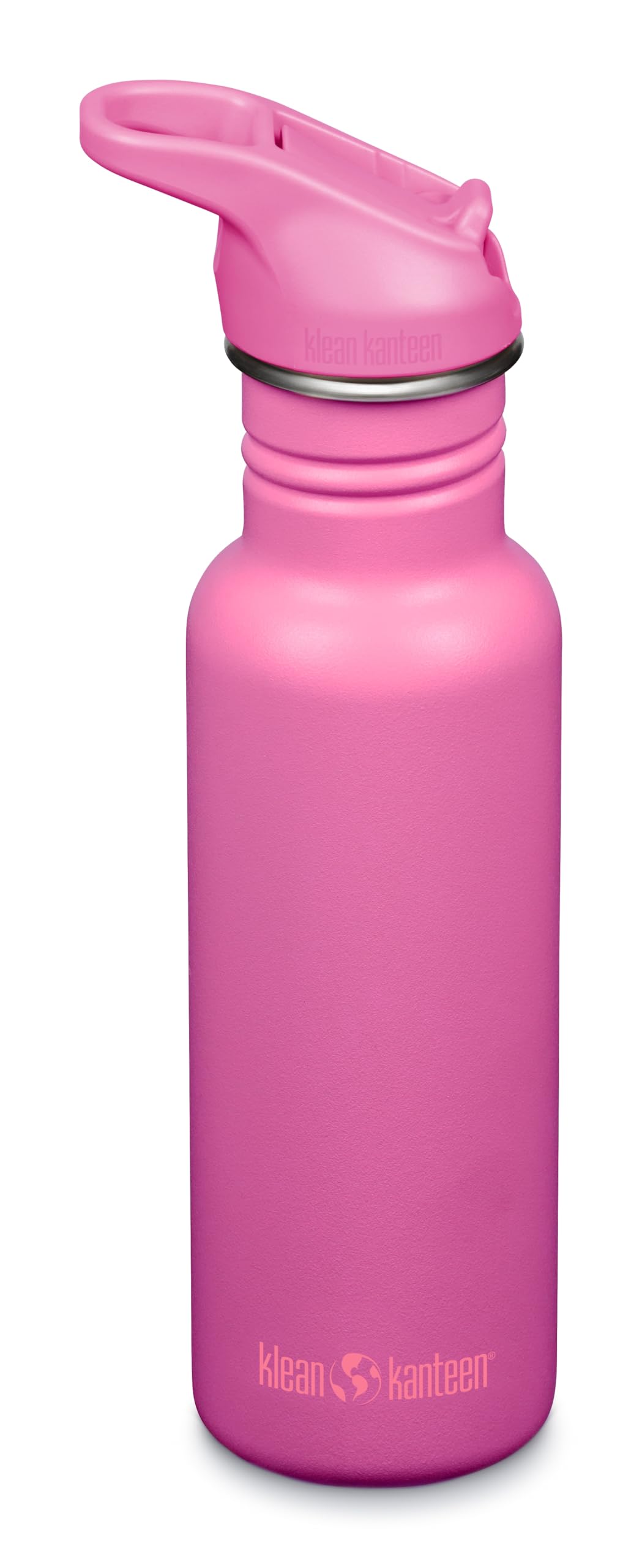 Klean Kanteen Rose Violet 530Ml Classic Metal Water Bottle With Straw | 100% Leakproof | 18Oz Stainless Steel Sports Water Bottle | Gym Or Travel | Durable & Bpa-Free | (Rose Violet)