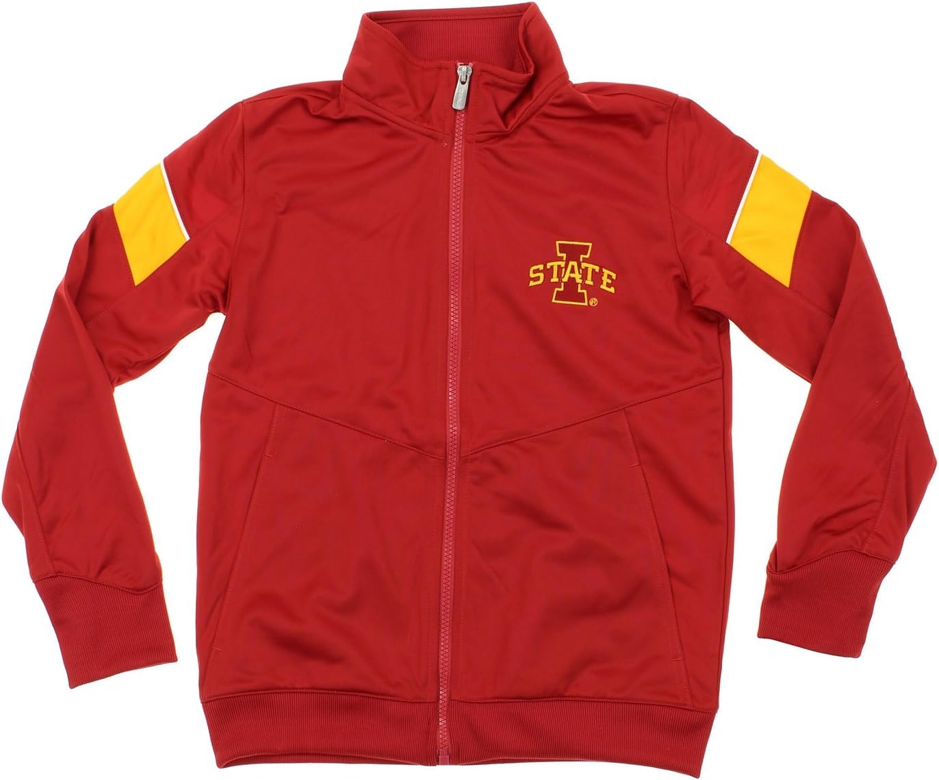 Outerstuff NCAA Big Boys Youth Precision Zip Up Track Jacket, Various Teams (Iowa State Cyclones, Large (14-16))