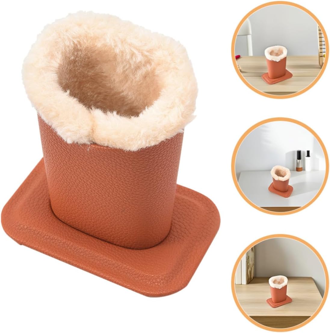 Lurrose 2pcs Plush Eyeglasses Holder Stand with Stable Base and Easy to Clean Pu Material for Eyeglasses and Sunglasses Storage, for Home, Office, and Travel Use