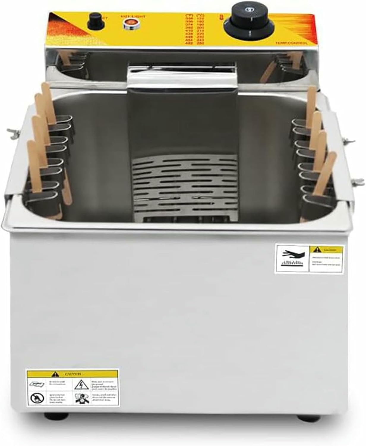 Commercial Electric Fryer, Hot Dog Sausage Frying Equipment with Thermostat, Suitable for Commercial, Convenience Stores