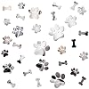 26 Pcs Dog Decor Mirror Stickers Dog Paw Bones Prints Acrylic Mirror Wall Sticker Removable Dog Pup Room Wall Decors Kids Children Nursery Bedroom Home Decoration