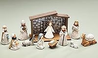 Vista 8 de Burton and Burton 12 Piece Premium Nativity Set, Includes 11 Resin Figurines - A King is Born Scene Including Baby Jesus, Mary and Joseph