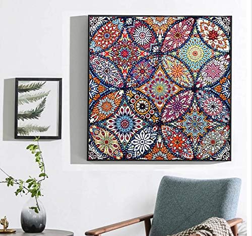 VETPW DIY 5D Mandala Diamond Art Painting Kit, Special Shaped DIY Diamond Rhinestone Painting Embroidery Pictures Cross Stitch Craft Arts for Home Wall Decor (30x30CM) - Image 5