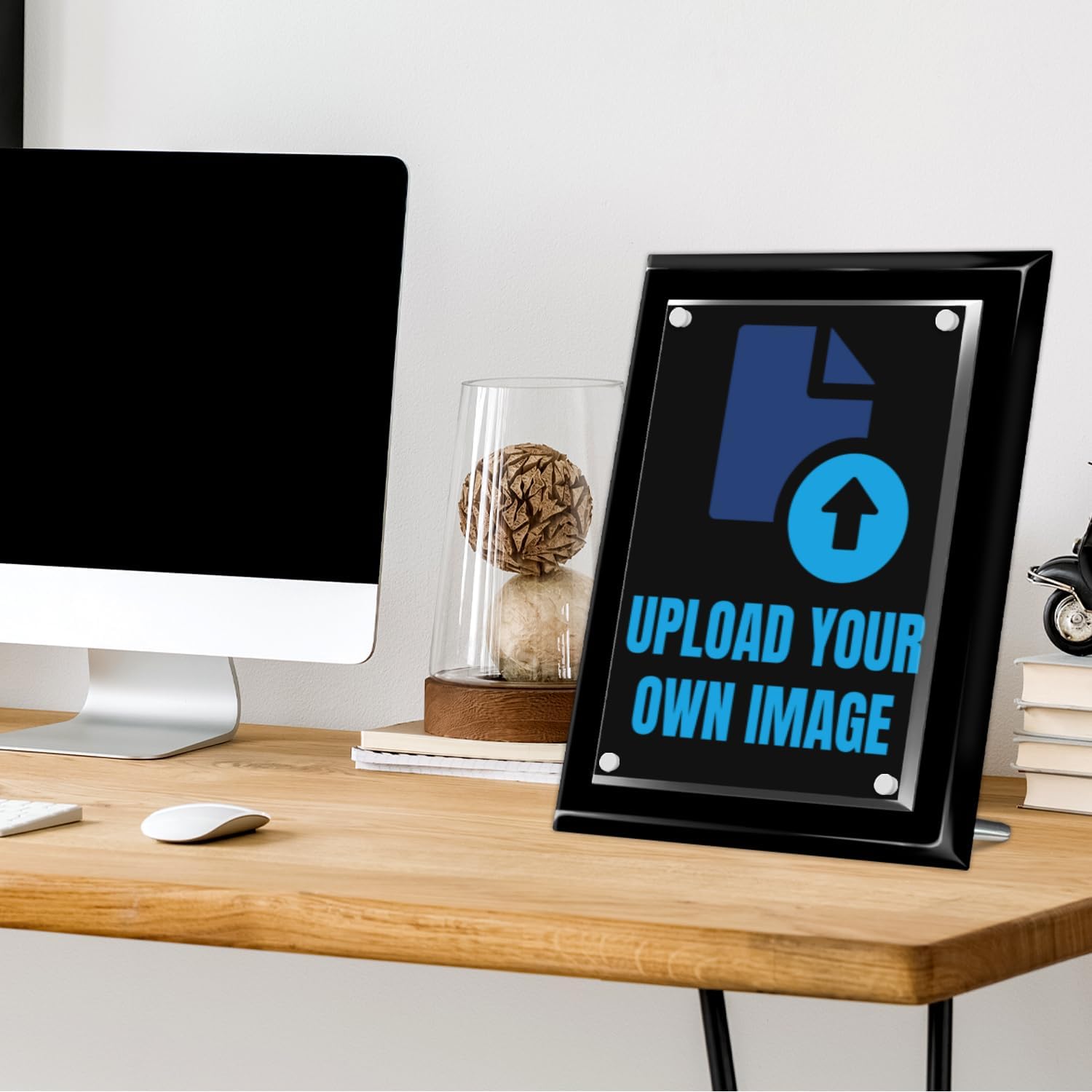 Personalized Upload Your Own Photo Award Plaque - Black Finish - Personalized Award - Upload Your Own Photo (9" x 12")