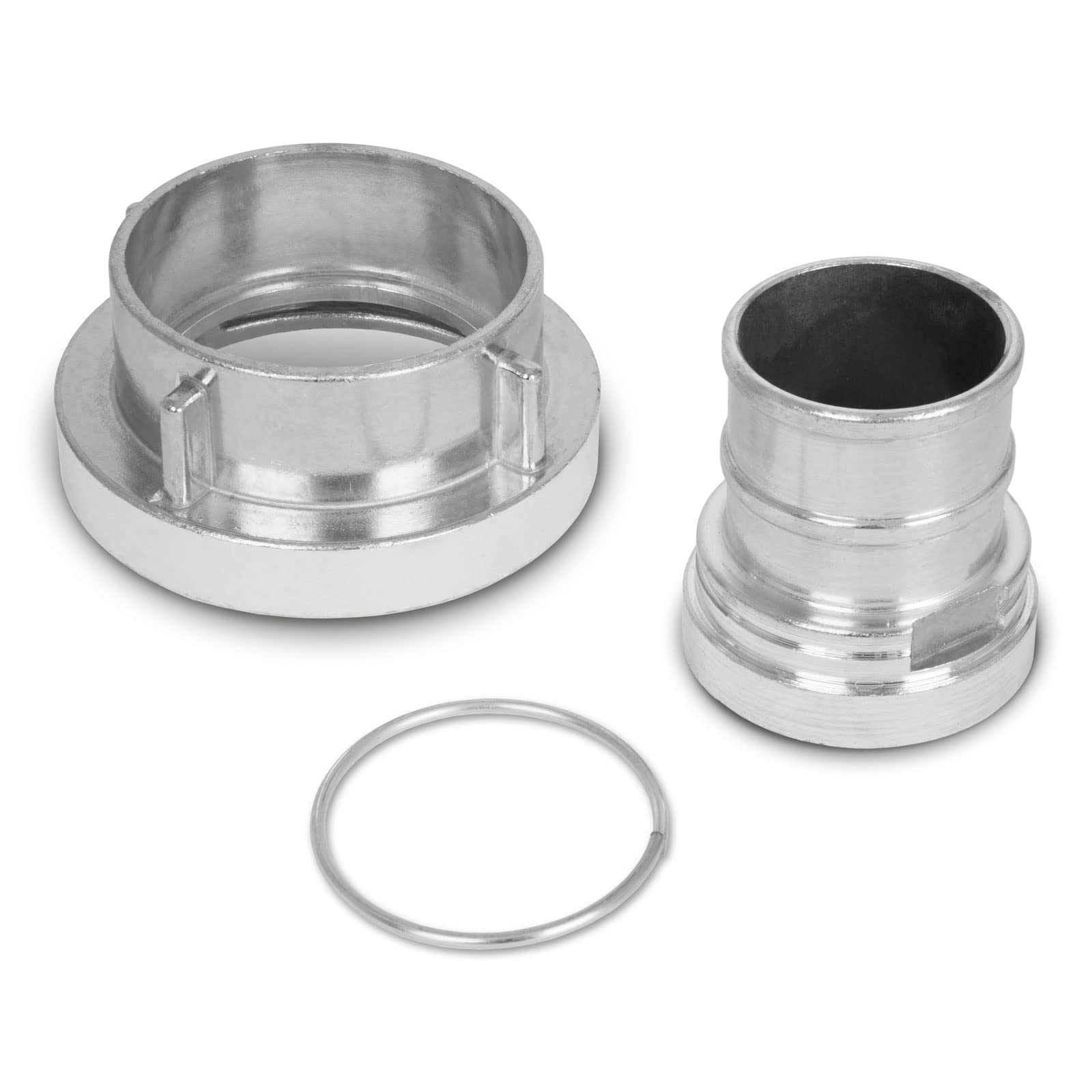 EBERTH 2" Accoppiamento Storz, Accoppiamento Fisso e di Aspirazione in un Set, Raccordo per Tubo Flessibile Storz C con 2 Pollici, Diametro Filettatura Interna 59mm, Diametro Esterno ugello Tubo 52mm