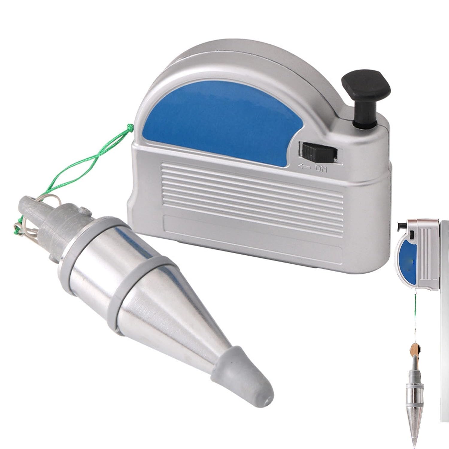 Retractable Plumb Bob With 19.7ft String, Magnetic Retractable Plumb Bob Construction Tools, Automatically Stretch Line Quickly Stabilize Plumb Bob