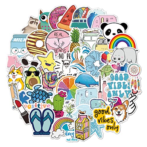 Lahviuu Autocollant,50 pcs Stickers Skate Velo Voyage Moto Graffiti Vinyles Autocollant pour Enfants Adolescents Filles Femmes（Style A）
