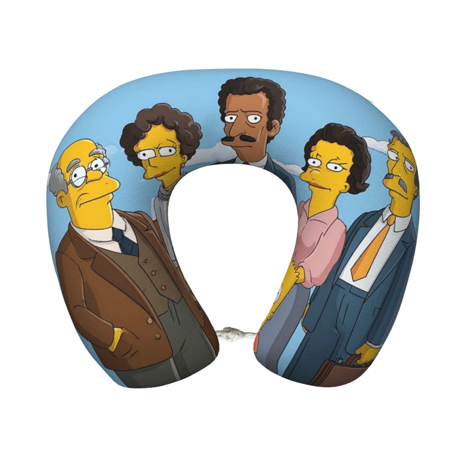 Neck Pillow Memory Foam Contour Pillow Simpsons Travel Pillow for Sleeping Comfortable U Shape Pillows for Traveling Car Headrest Home Office Fits Most Neck Sizes