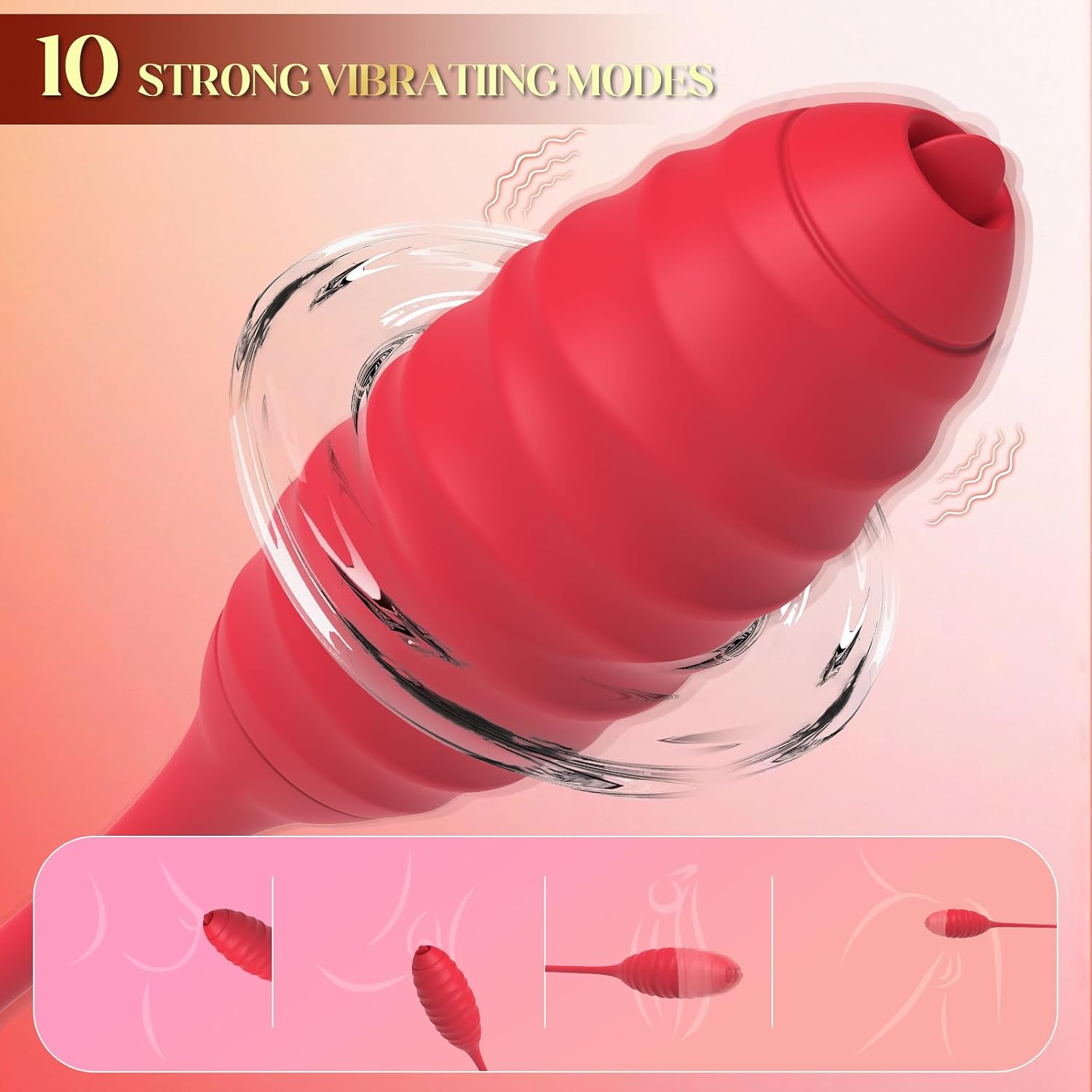 Tongue Vibrator Dildo Sex Toys for Women - 3IN1 G Spot Vibrators Clitoral Nipple Stimulator with 7 Licking & 7 Vibrating Modes, Adult Rose Sex Toy for Couples Womens Female Clitoris Pleasure Erryi