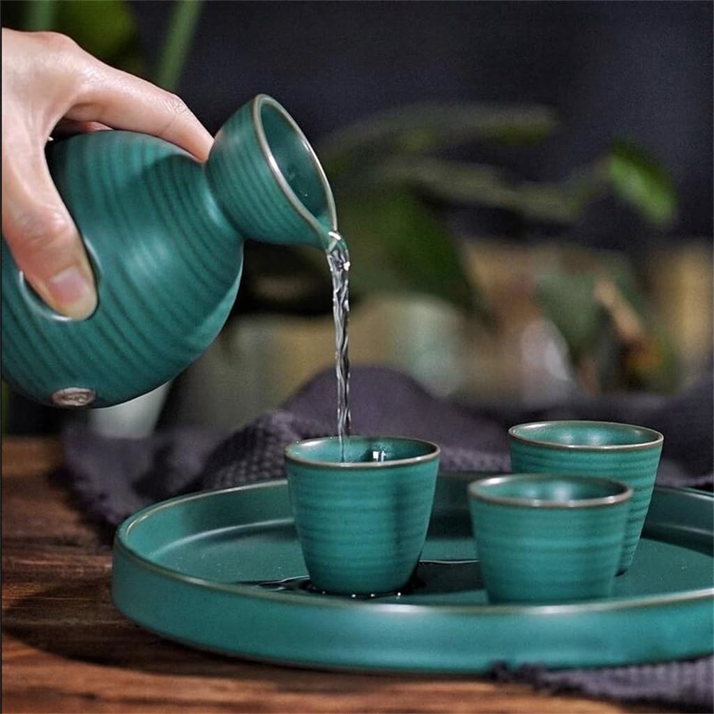 Japanese Sake Wine Set Ceramic Retro Small Pot Household Distributor Warm Hot