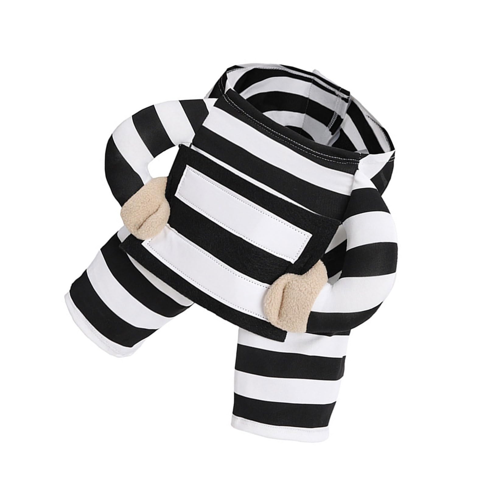 Disfraz de mascota estilo prisionero para evitar el aburrimiento en reuniones de perros