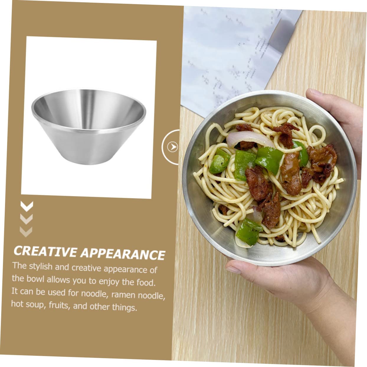 ステンレスボウル 耐熱 ラーメン うどん サラダ お椀 2個 imgrc0181404773.jpg