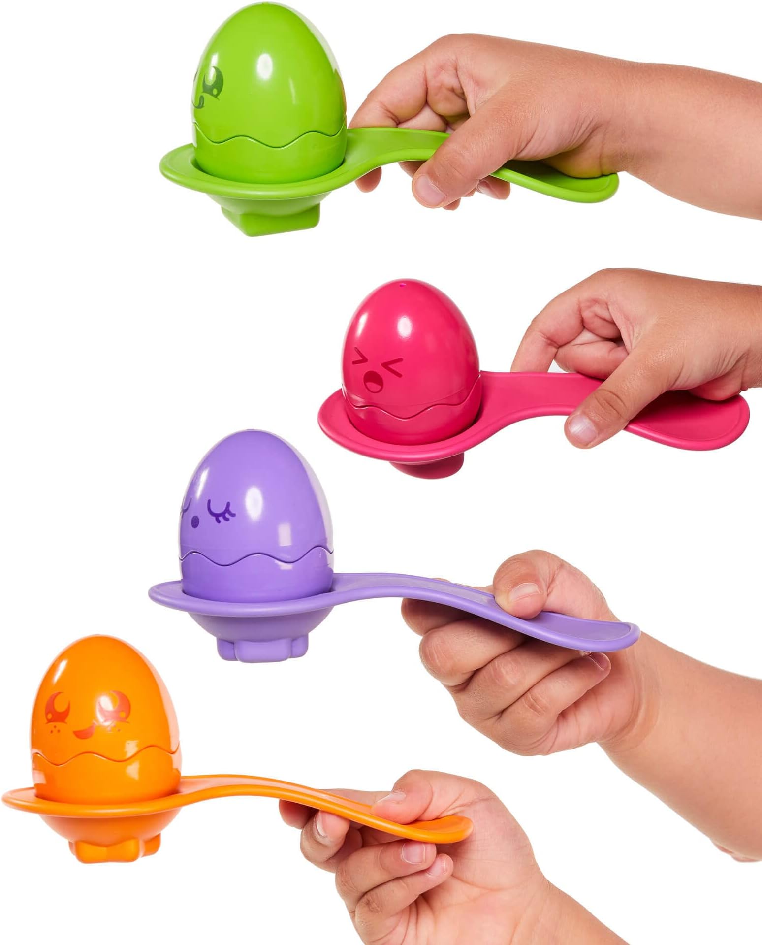TOMY Toomies Hide and Squeak Egg and Spoon Set Baby Toy, Educational Shape Sorter with Colours and Sound, Easter Toy for Babies, Toddlers & Little Kids, Boys & Girls from 6 Months, 1, 2 & 3 Year Olds