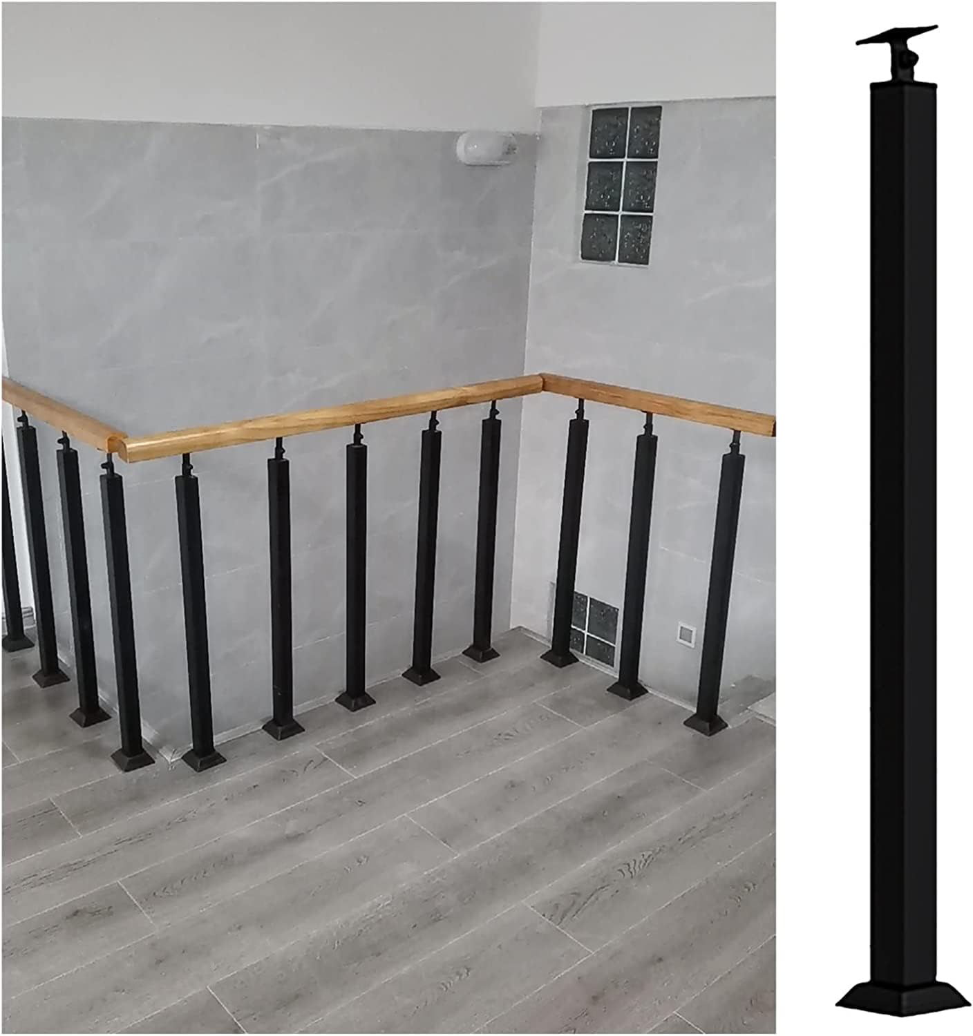 Pince de poteau de garde-corps 80-110 cm pour sécuriser la terrasse et la balustrade du balcon