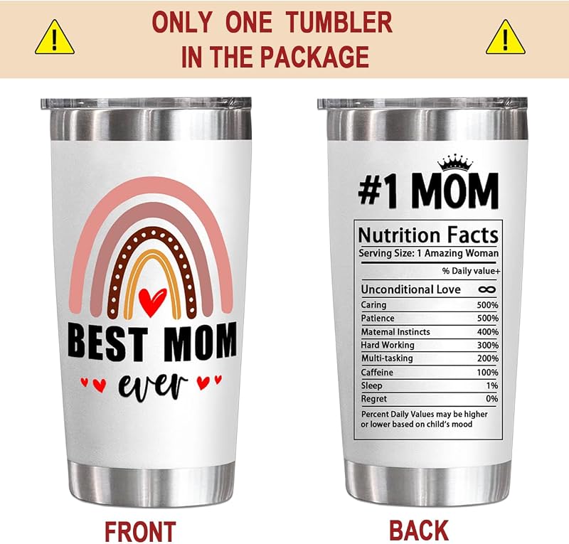 YXOTJHS Best Mom Ever Tumbler – Lightweight and portable
