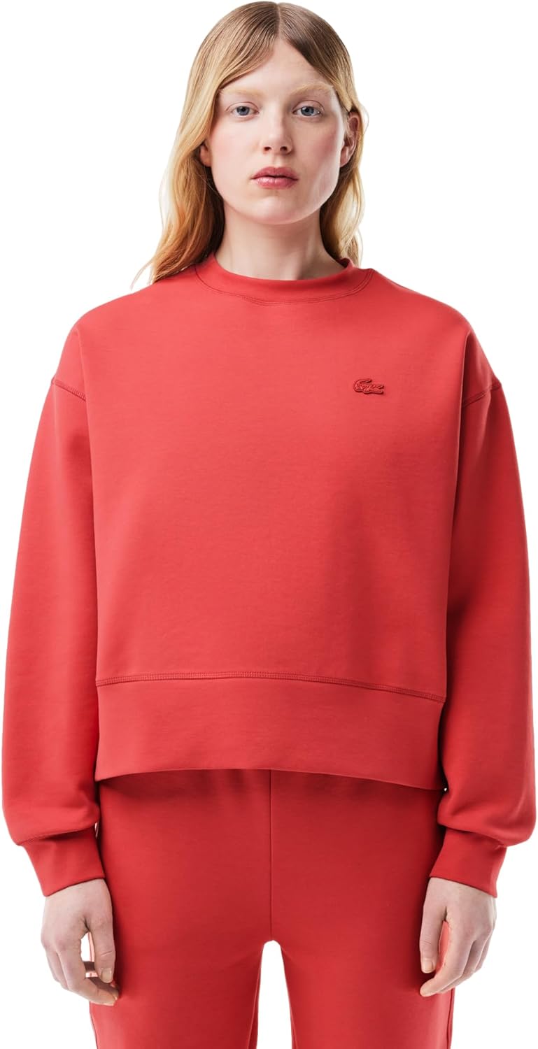 Lacoste womens Oversized Cotton Sweatshirt - Image 3